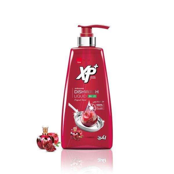 مایع ظرفشویی پمپی با رایحه انار 750 گرمی ایکس پی پلاس | Xp Plus pomegranate Scent Pump Dishwashing Liquid